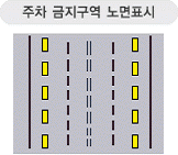 주차 금지구역 노면표시