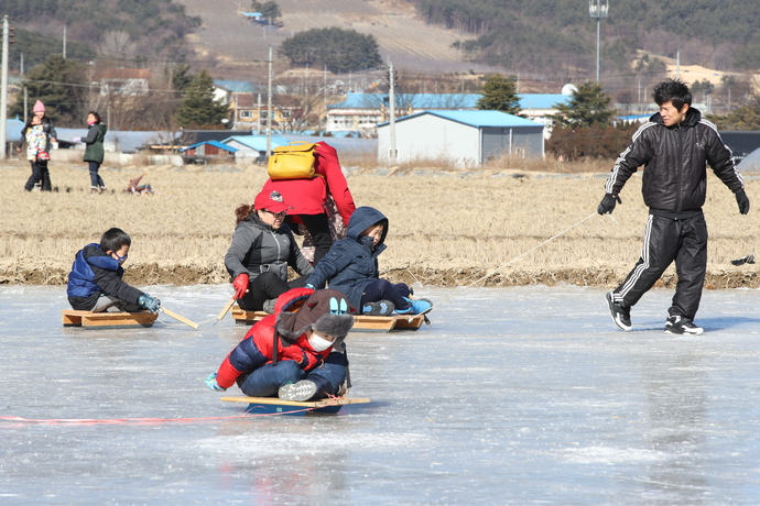 죽장 상옥 얼음썰매장