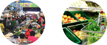 시장 및 마트 이미지